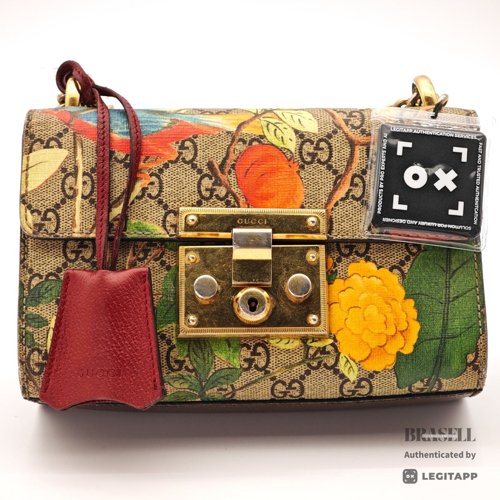GUCCI Tian Padlock 2Way Hand Bag 499487 Floral GG Supreme【ImportFeeFREE】