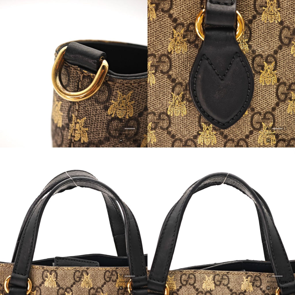 GUCCI GG Supreme Bee 2Way Hand Shoulder Bag 473887 【ImportFeeFREE】