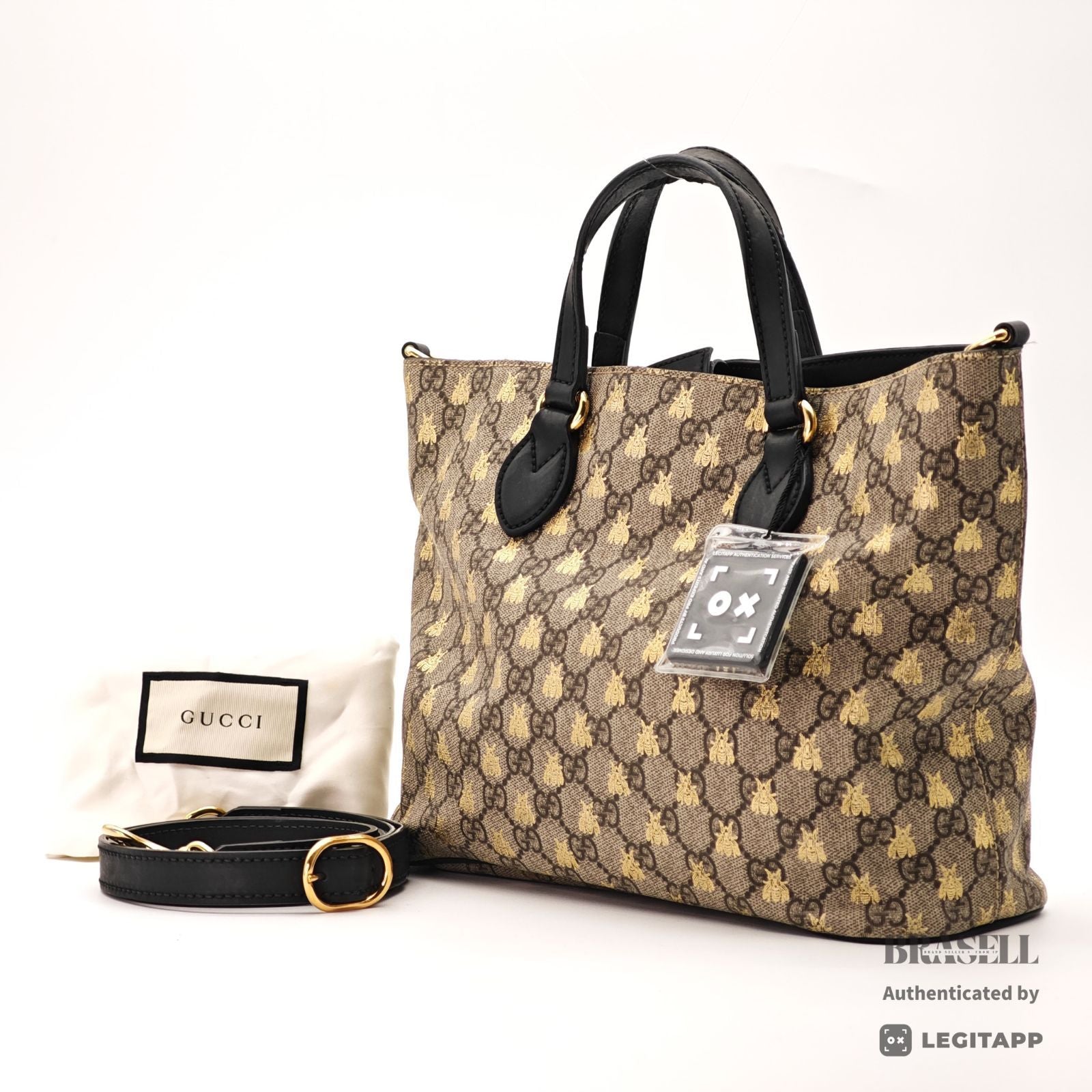 GUCCI GG Supreme Bee 2Way Hand Shoulder Bag 473887 【ImportFeeFREE】