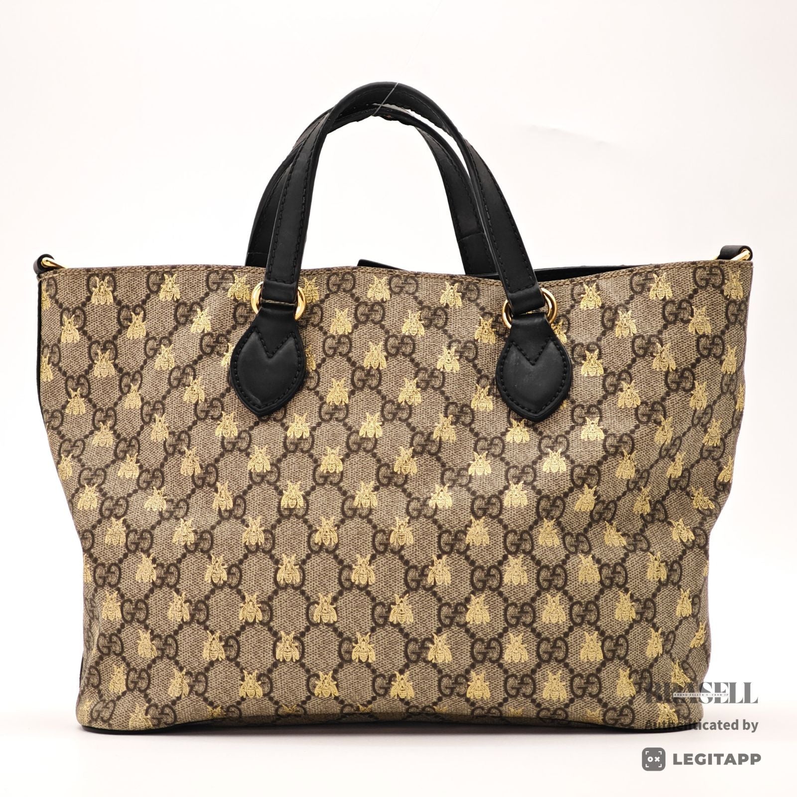 GUCCI GG Supreme Bee 2Way Hand Shoulder Bag 473887 【ImportFeeFREE】