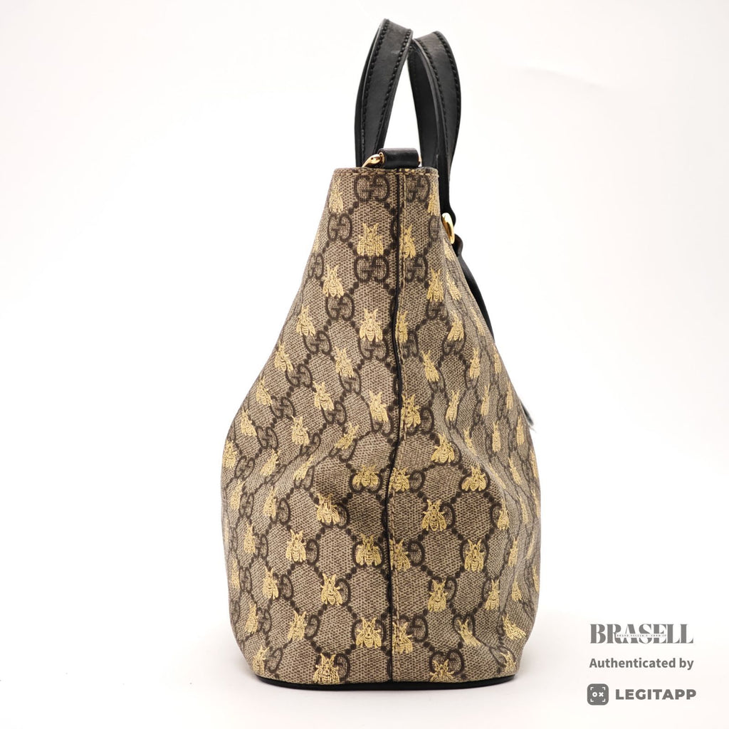 GUCCI GG Supreme Bee 2Way Hand Shoulder Bag 473887 【ImportFeeFREE】