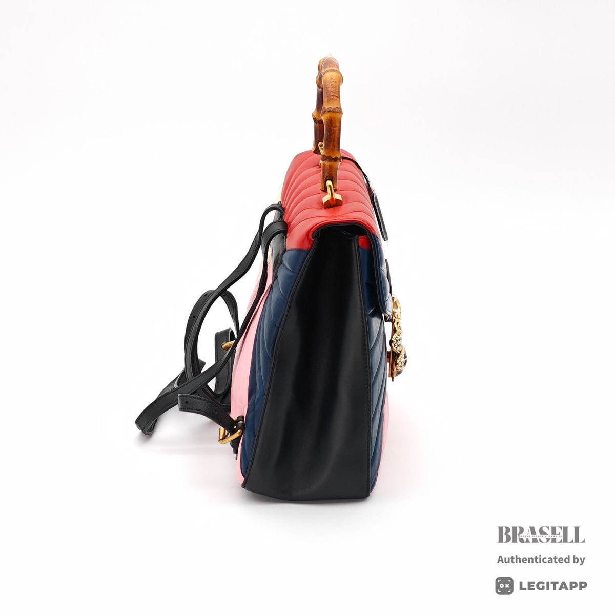 GUCCI Queen Margaret Backpack 476664 Bee Pearl Leather 【ImportFeeFREE】