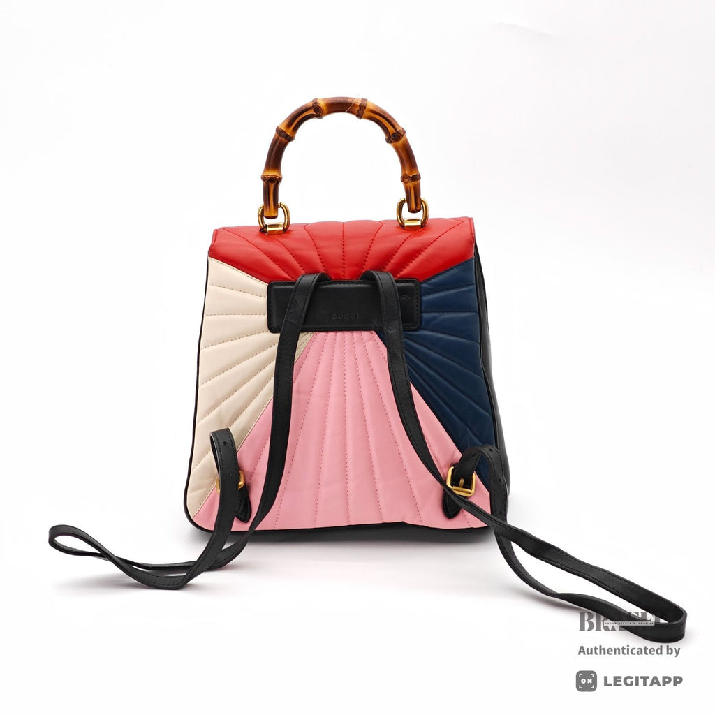 GUCCI Queen Margaret Backpack 476664 Bee Pearl Leather 【ImportFeeFREE】