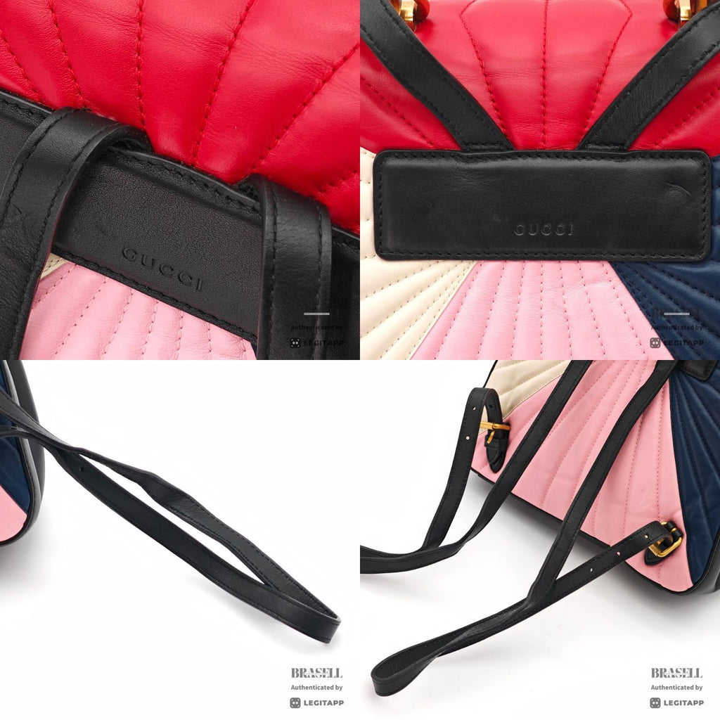 GUCCI Queen Margaret Backpack 476664 Bee Pearl Leather 【ImportFeeFREE】