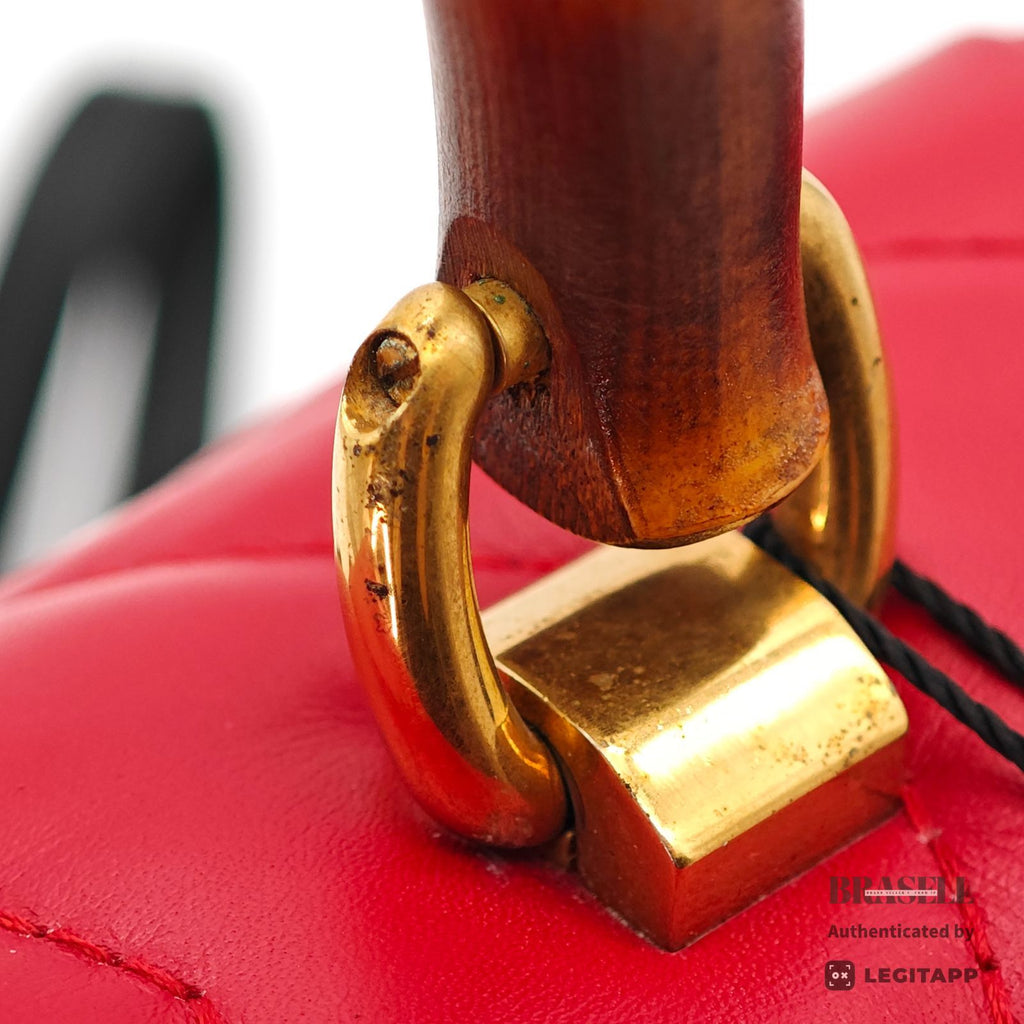 GUCCI Queen Margaret Backpack 476664 Bee Pearl Leather 【ImportFeeFREE】