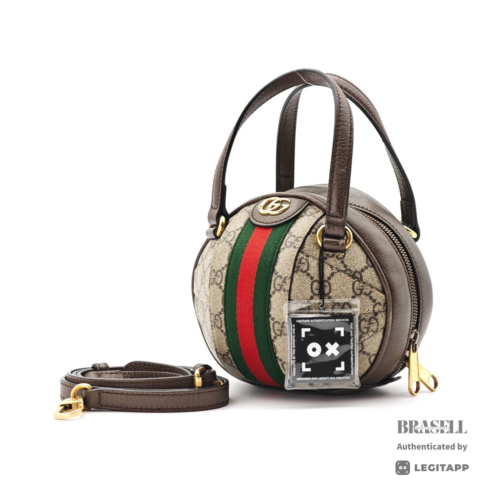 GUCCI Ophidia 574794 Round 2Way Handbag Shoulder Bag Beige【ImportFeeFREE】