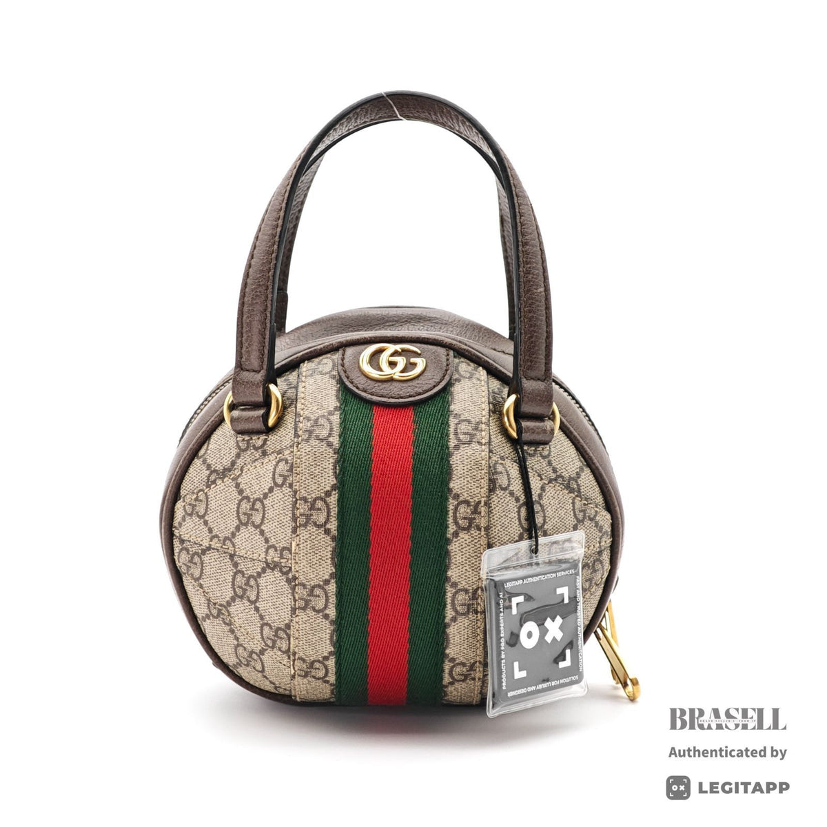GUCCI Ophidia 574794 Round 2Way Handbag Shoulder Bag Beige【ImportFeeFREE】