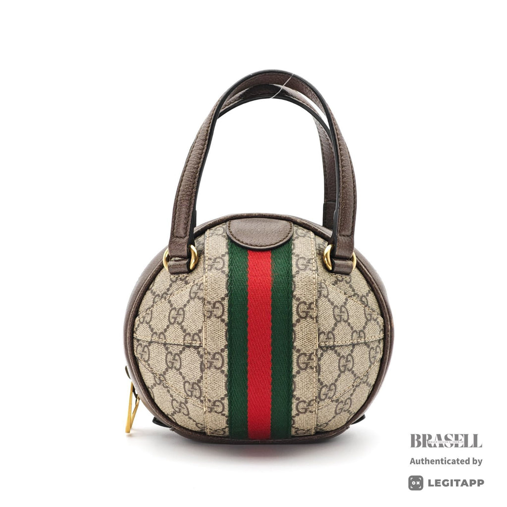 GUCCI Ophidia 574794 Round 2Way Handbag Shoulder Bag Beige【ImportFeeFREE】