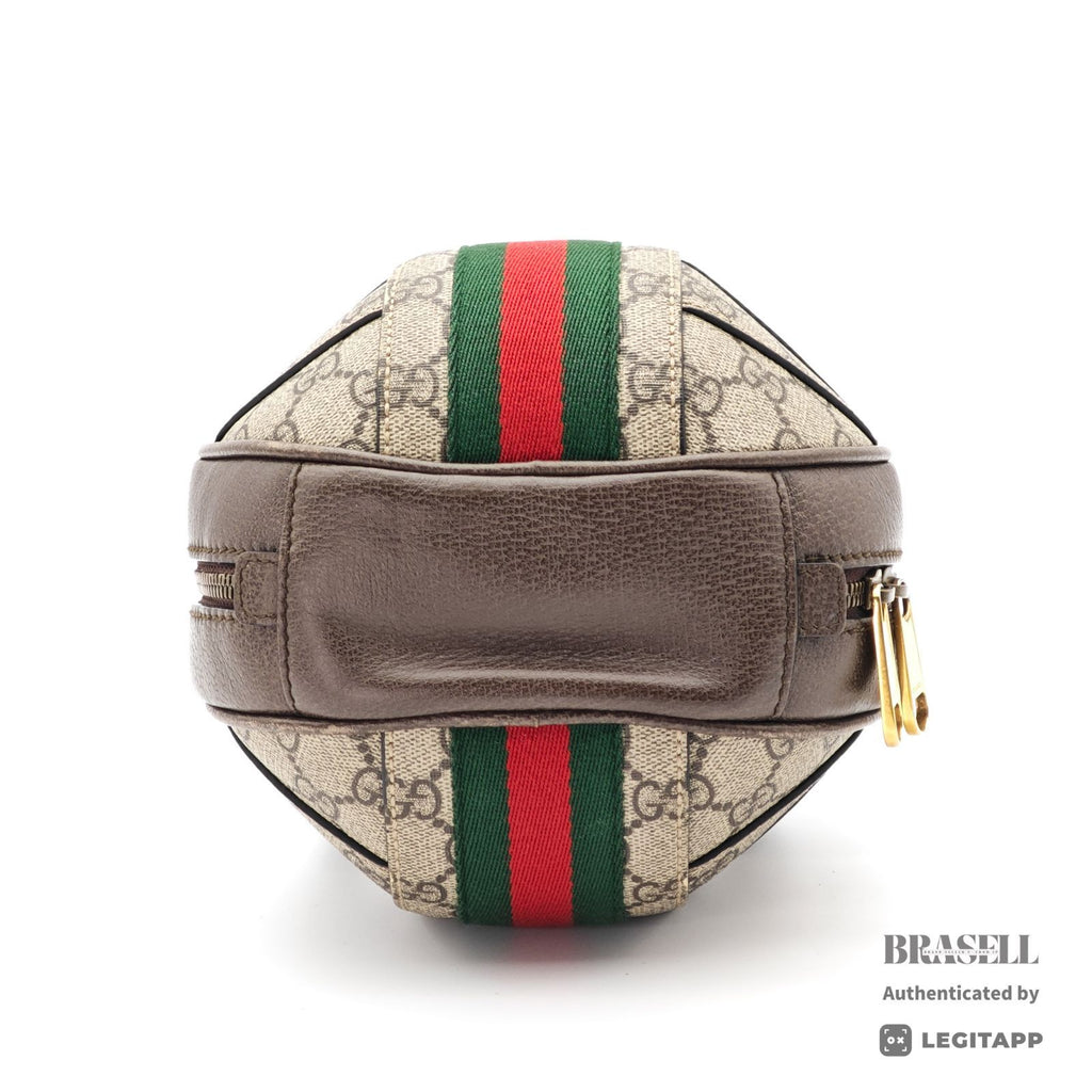 GUCCI Ophidia 574794 Round 2Way Handbag Shoulder Bag Beige【ImportFeeFREE】