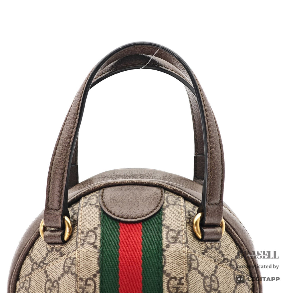 GUCCI Ophidia 574794 Round 2Way Handbag Shoulder Bag Beige【ImportFeeFREE】