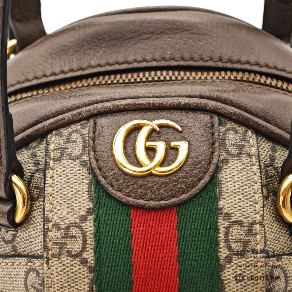 GUCCI Ophidia 574794 Round 2Way Handbag Shoulder Bag Beige【ImportFeeFREE】