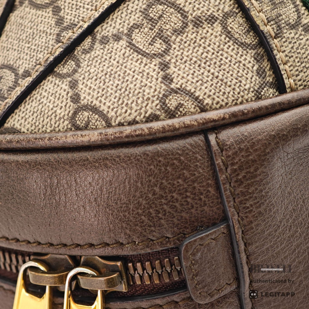 GUCCI Ophidia 574794 Round 2Way Handbag Shoulder Bag Beige【ImportFeeFREE】