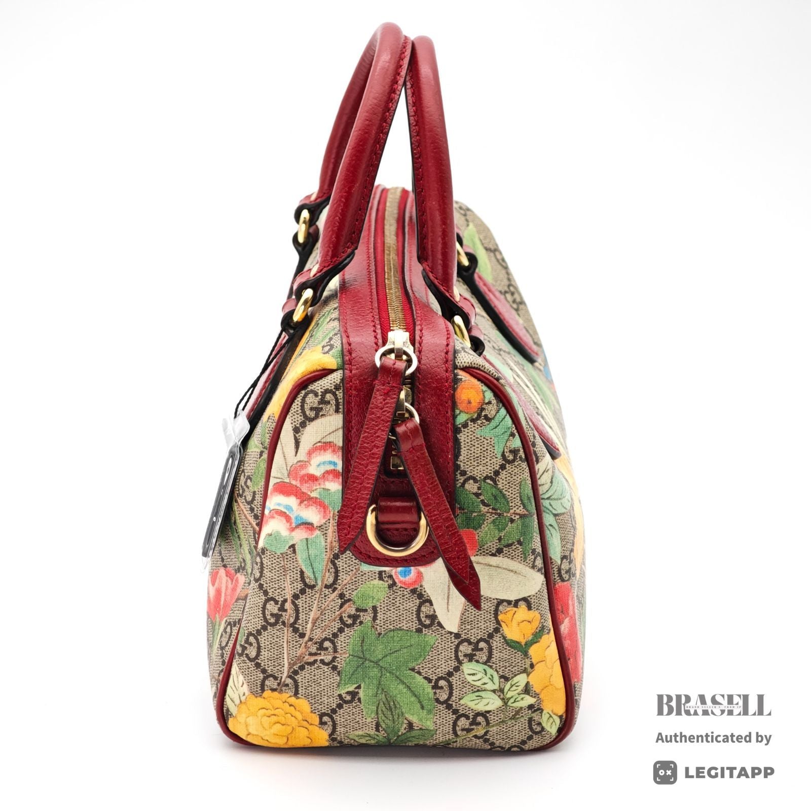 GUCCI Tian 409529 Floral Bird 2Way Handbag Beige Multicolor【ImportFeeFREE】
