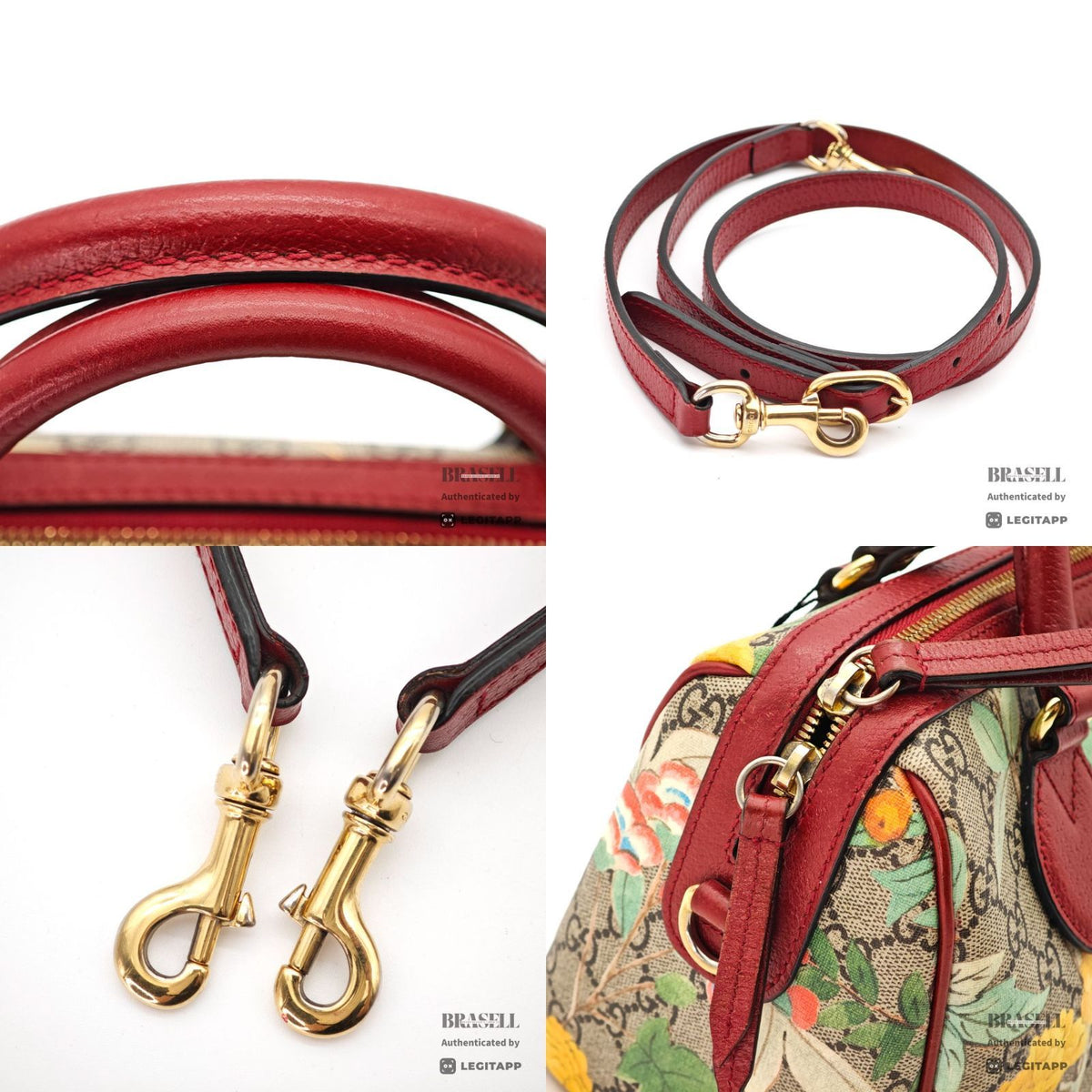 GUCCI Tian 409529 Floral Bird 2Way Handbag Beige Multicolor【ImportFeeFREE】