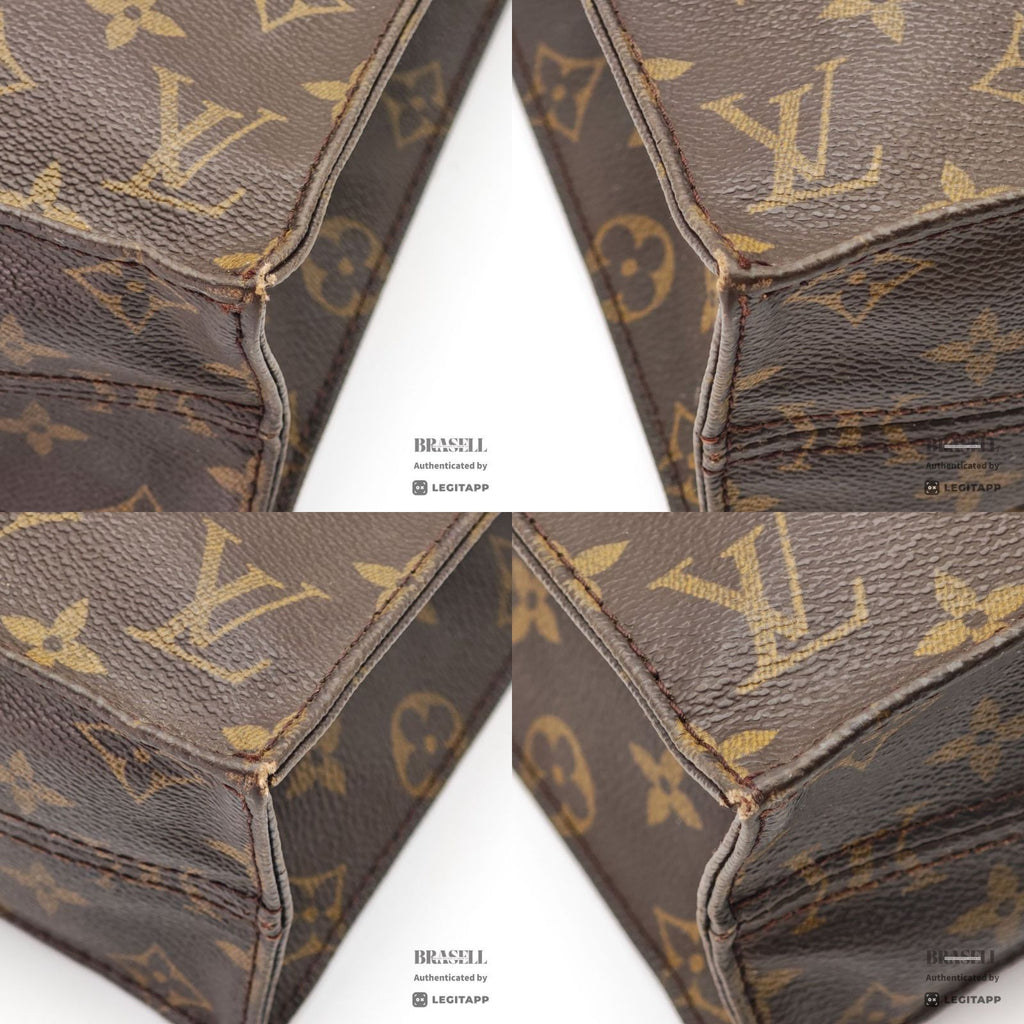 LOUIS VUITTON Sac Plat Tote Bag M40805 Monogram Canvas 【ImportFeeFREE】