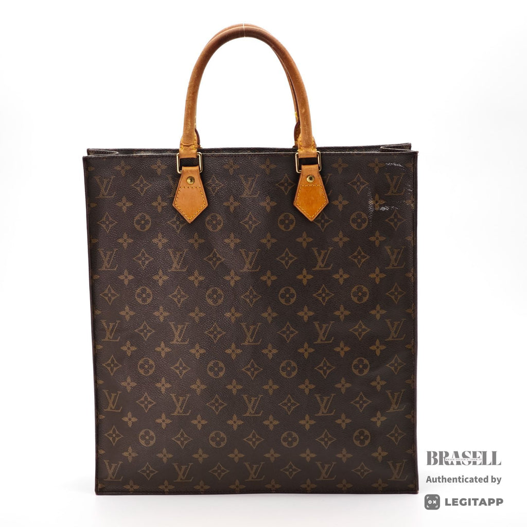 LOUIS VUITTON Sac Plat Tote Bag M40805 Monogram Canvas 【ImportFeeFREE】