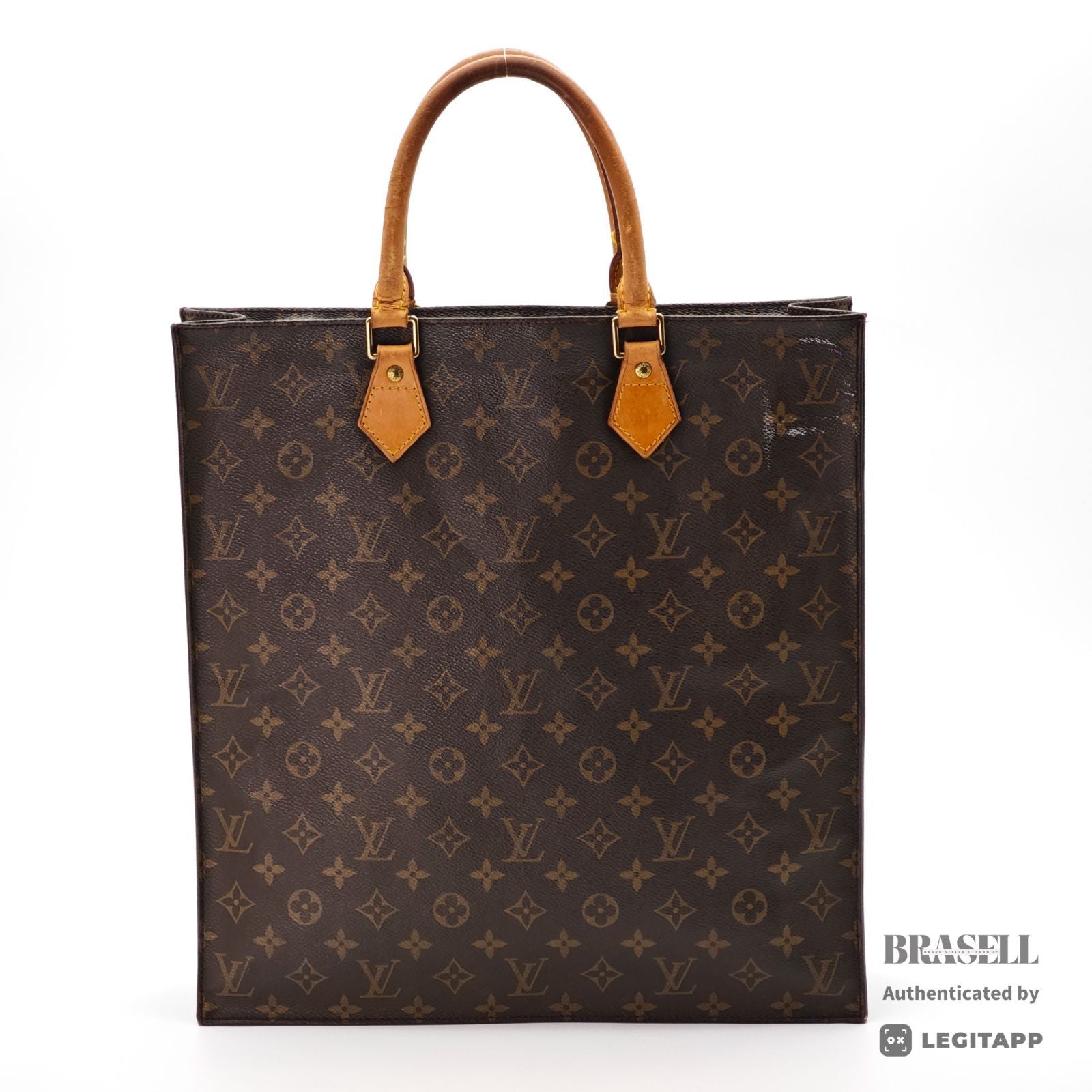 LOUIS VUITTON Sac Plat Tote Bag M40805 Monogram Canvas 【ImportFeeFREE】