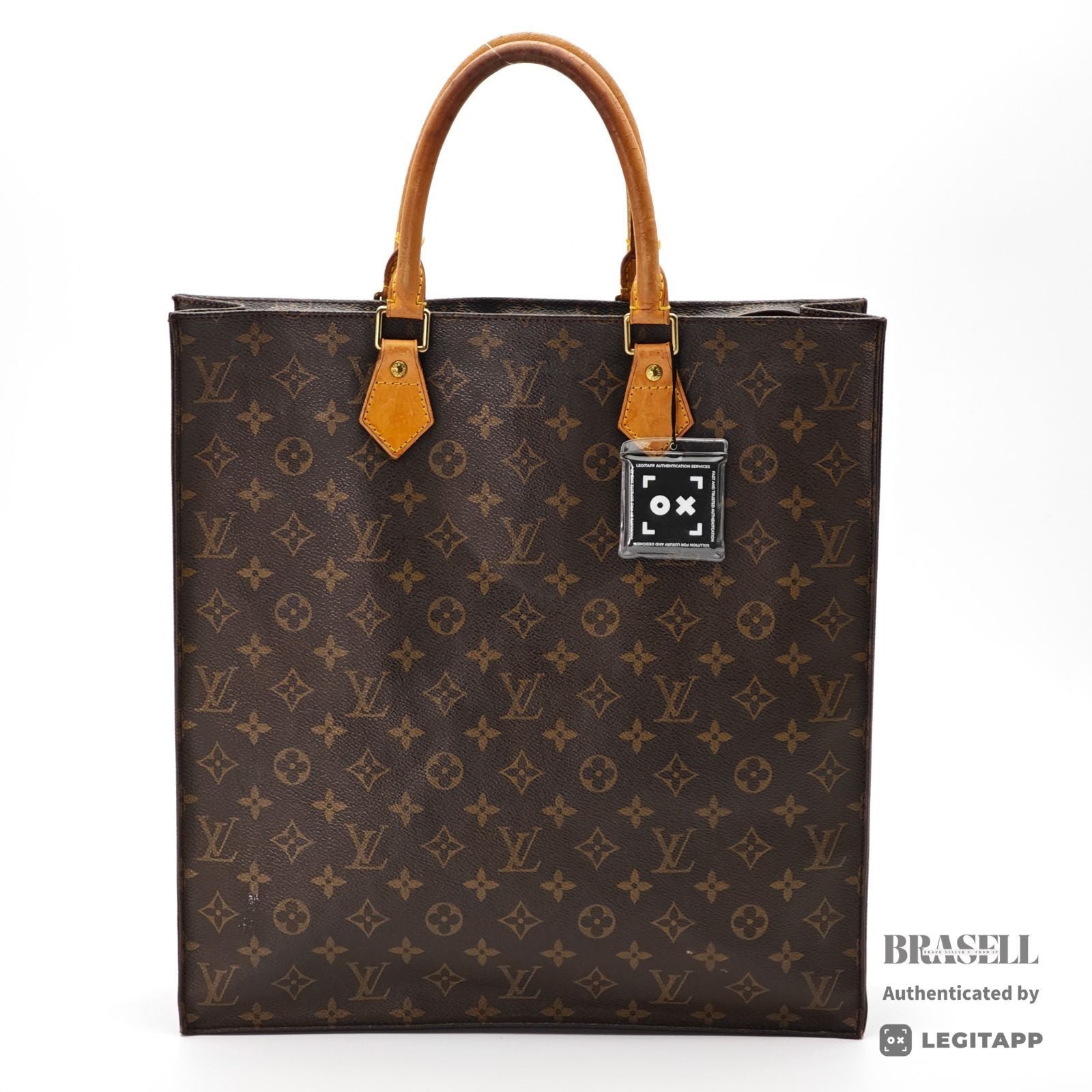 LOUIS VUITTON Sac Plat Tote Bag M40805 Monogram Canvas 【ImportFeeFREE】