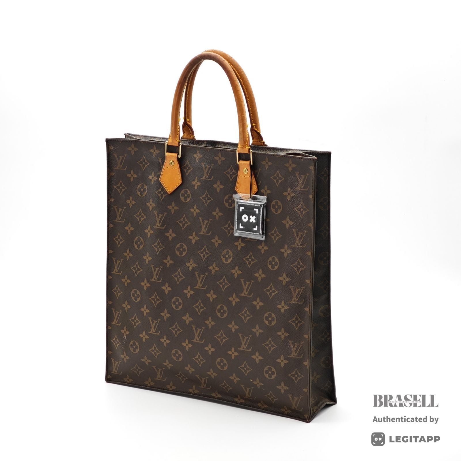 LOUIS VUITTON Sac Plat Tote Bag M40805 Monogram Canvas 【ImportFeeFREE】