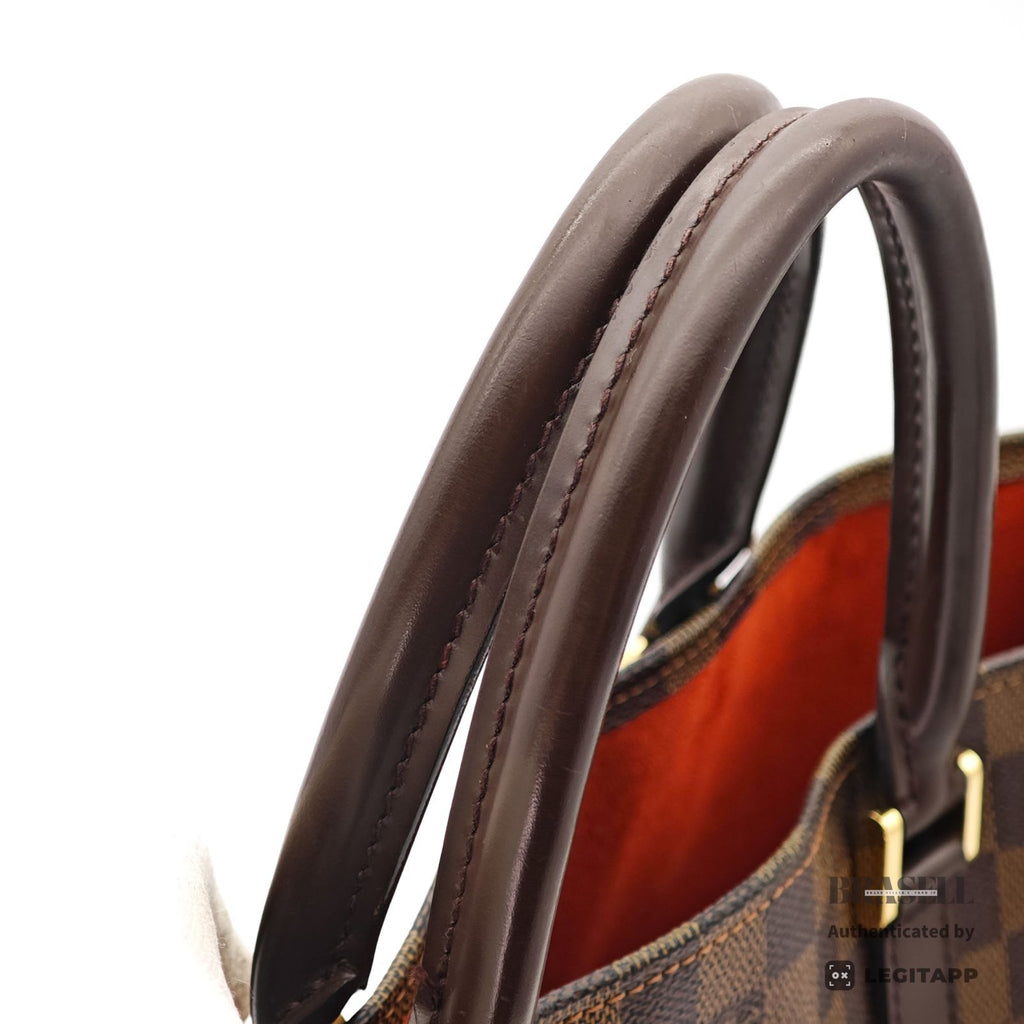 LOUIS VUITTON Sac Plat Hand Tote Bag Damier Ebene Canvas N51140【ImportFeeFREE】
