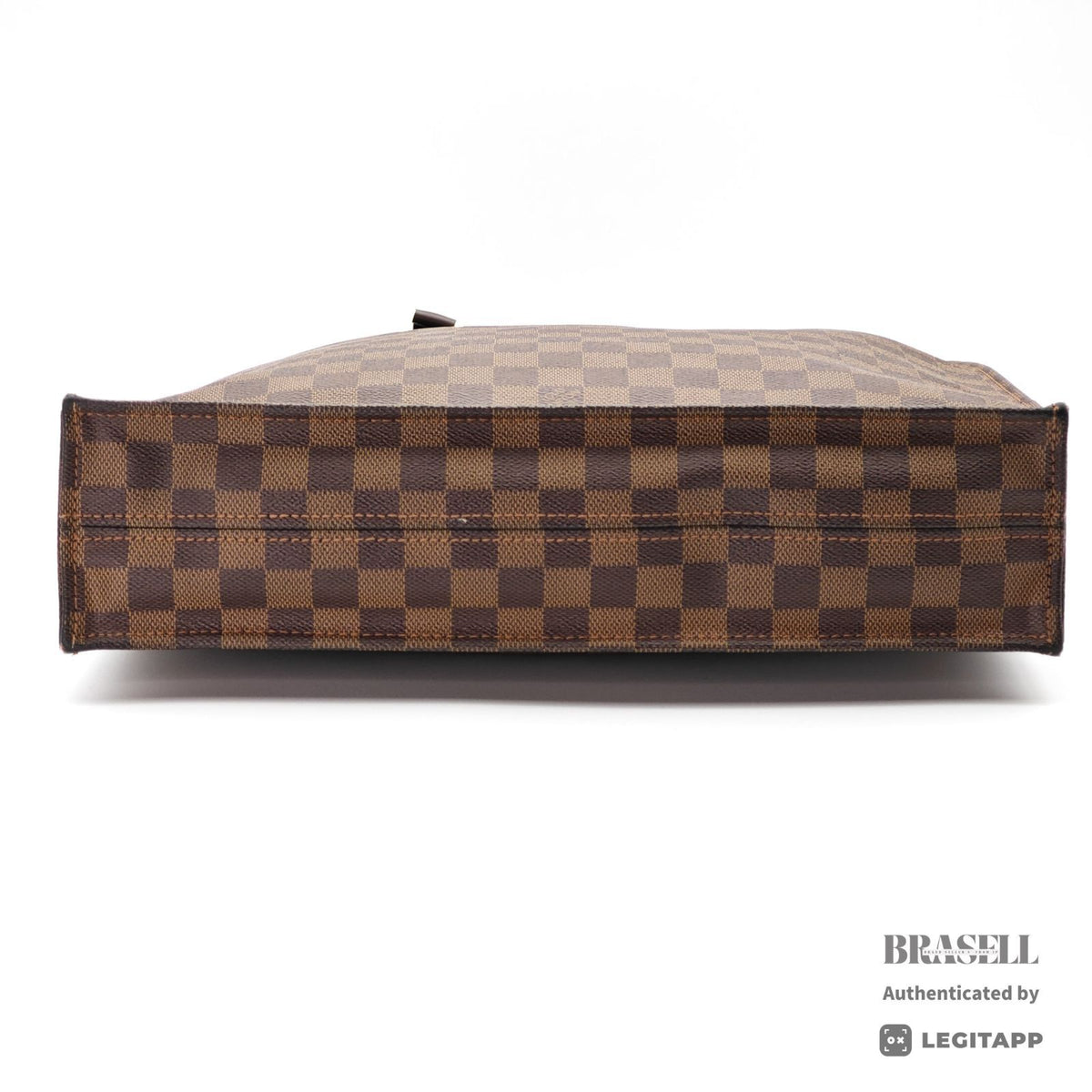 LOUIS VUITTON Sac Plat Hand Tote Bag Damier Ebene Canvas N51140【ImportFeeFREE】