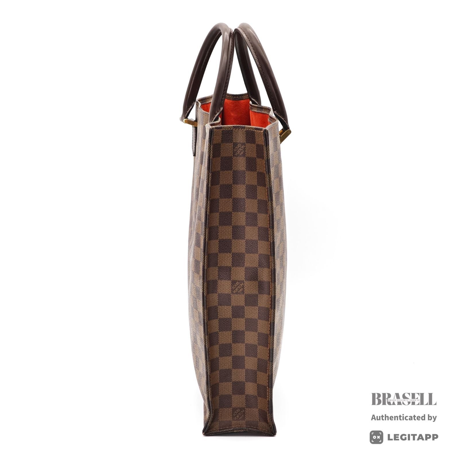 LOUIS VUITTON Sac Plat Hand Tote Bag Damier Ebene Canvas N51140【ImportFeeFREE】