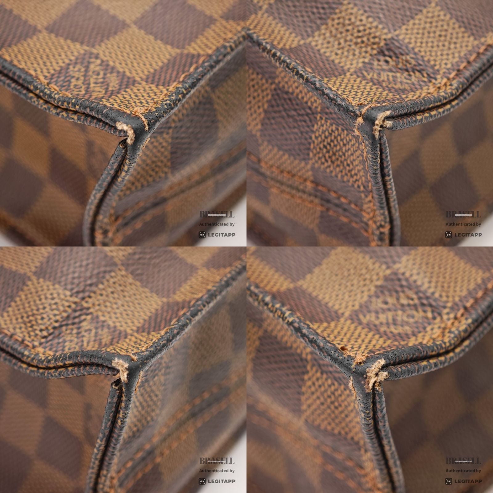 LOUIS VUITTON Sac Plat Hand Tote Bag Damier Ebene Canvas N51140【ImportFeeFREE】