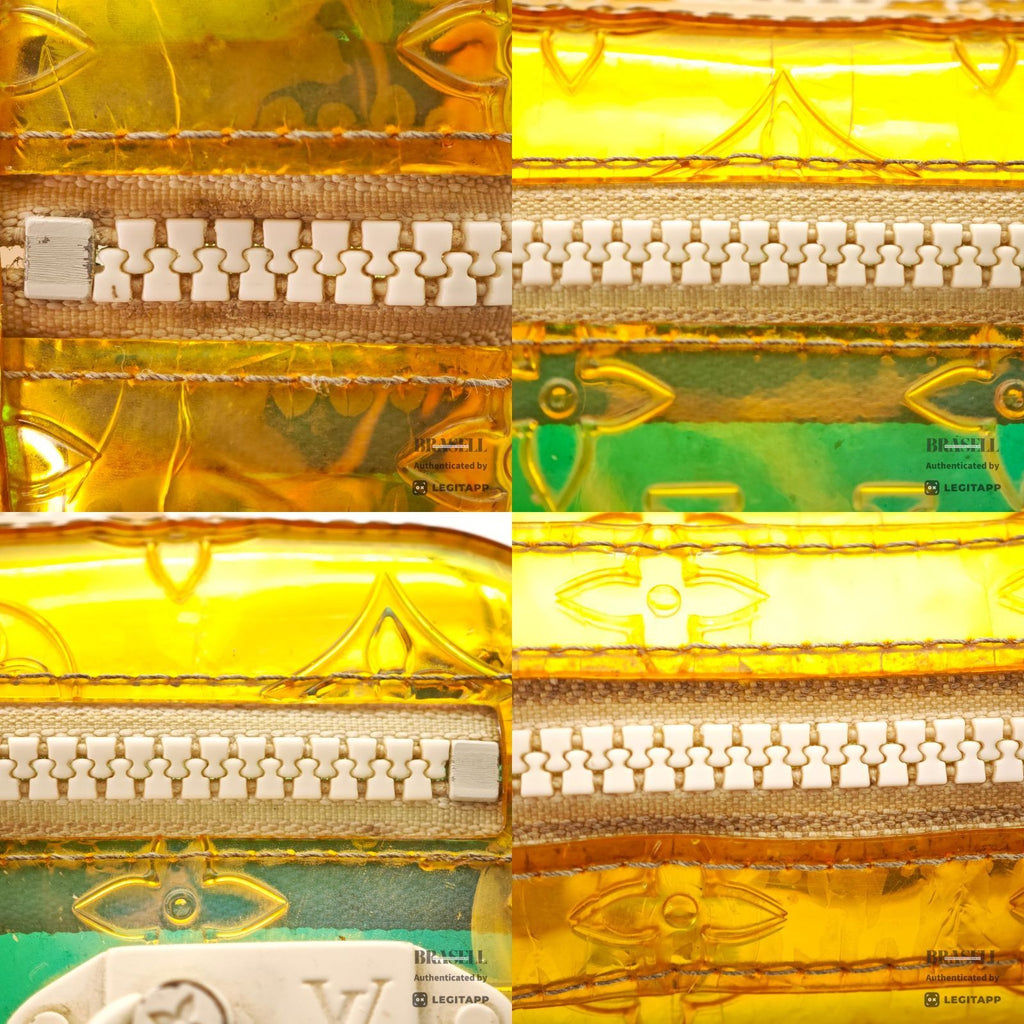 LOUIS VUITTON Pochette Volga Monogram Clear Pouch M55261 Yellow【ImportFeeFREE】