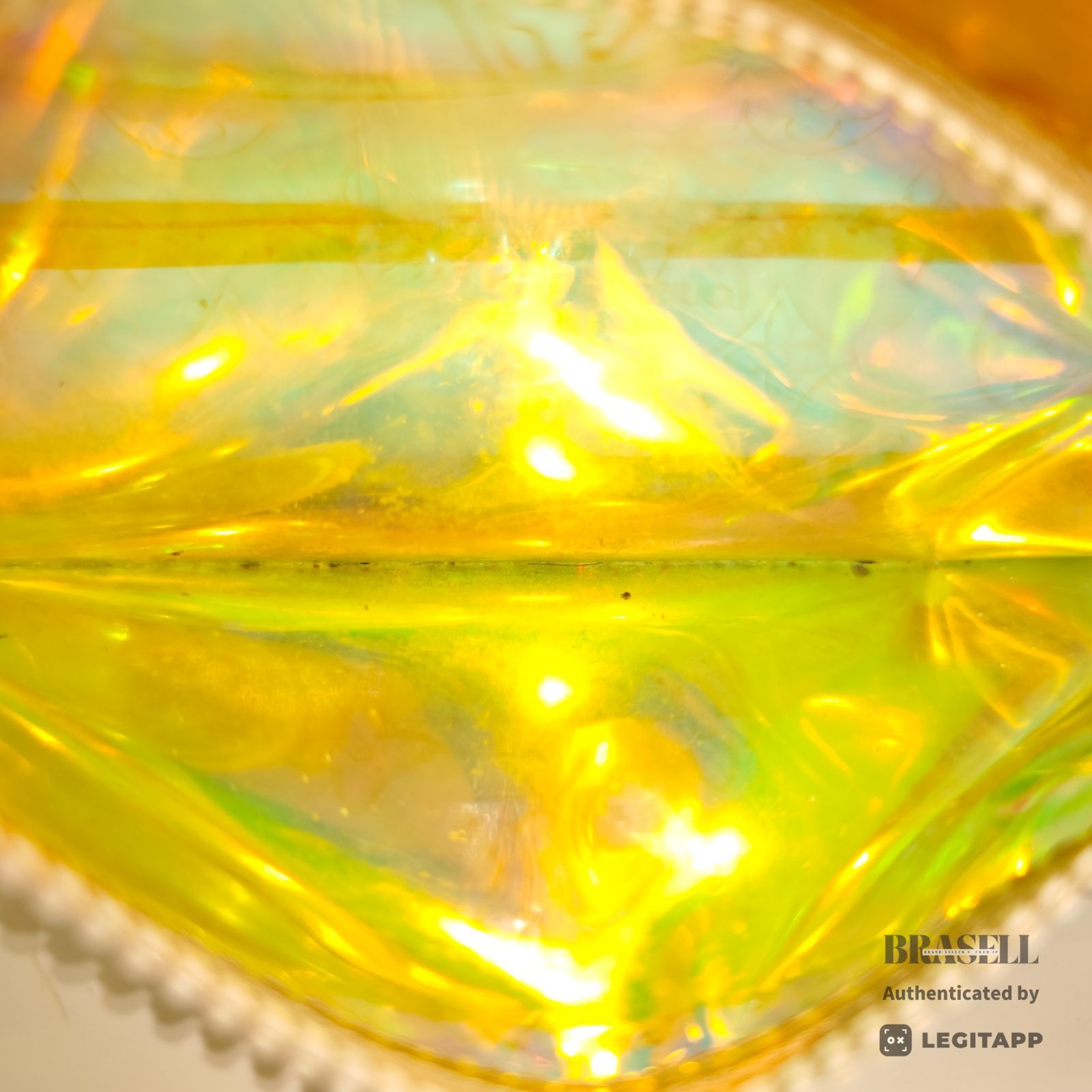 LOUIS VUITTON Pochette Volga Monogram Clear Pouch M55261 Yellow【ImportFeeFREE】