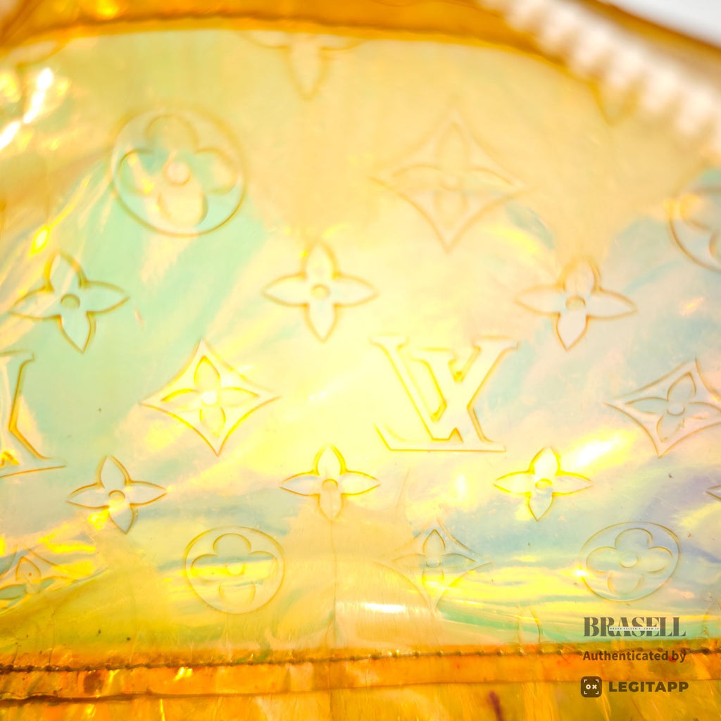 LOUIS VUITTON Pochette Volga Monogram Clear Pouch M55261 Yellow【ImportFeeFREE】