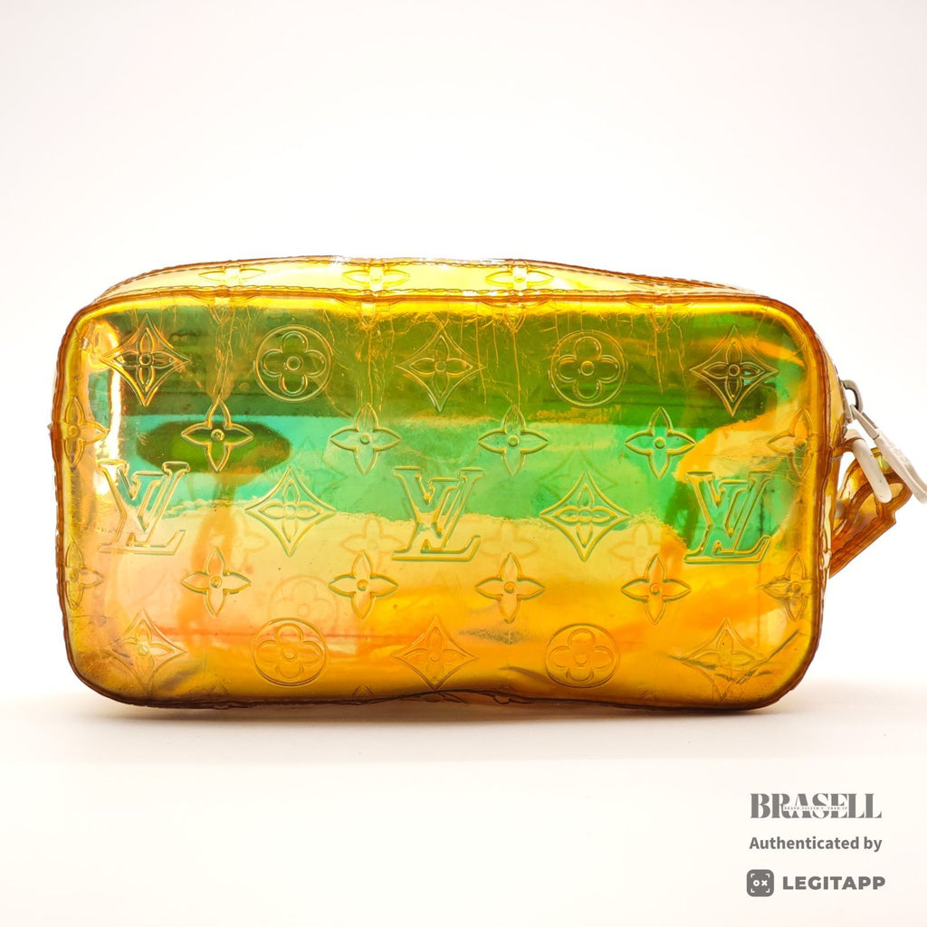 LOUIS VUITTON Pochette Volga Monogram Clear Pouch M55261 Yellow【ImportFeeFREE】