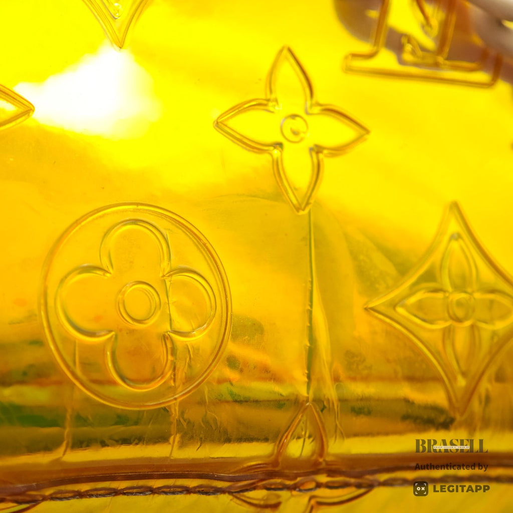 LOUIS VUITTON Pochette Volga Monogram Clear Pouch M55261 Yellow【ImportFeeFREE】