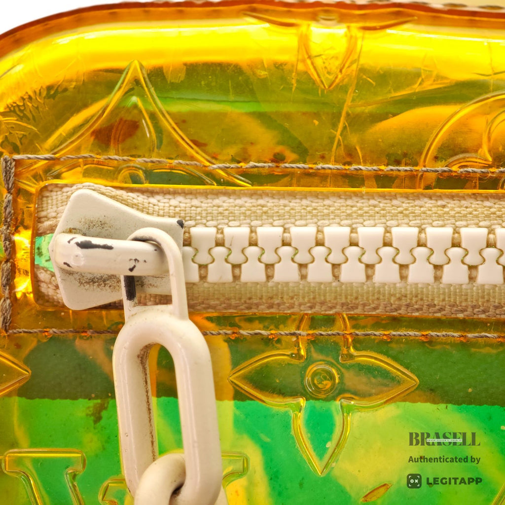 LOUIS VUITTON Pochette Volga Monogram Clear Pouch M55261 Yellow【ImportFeeFREE】