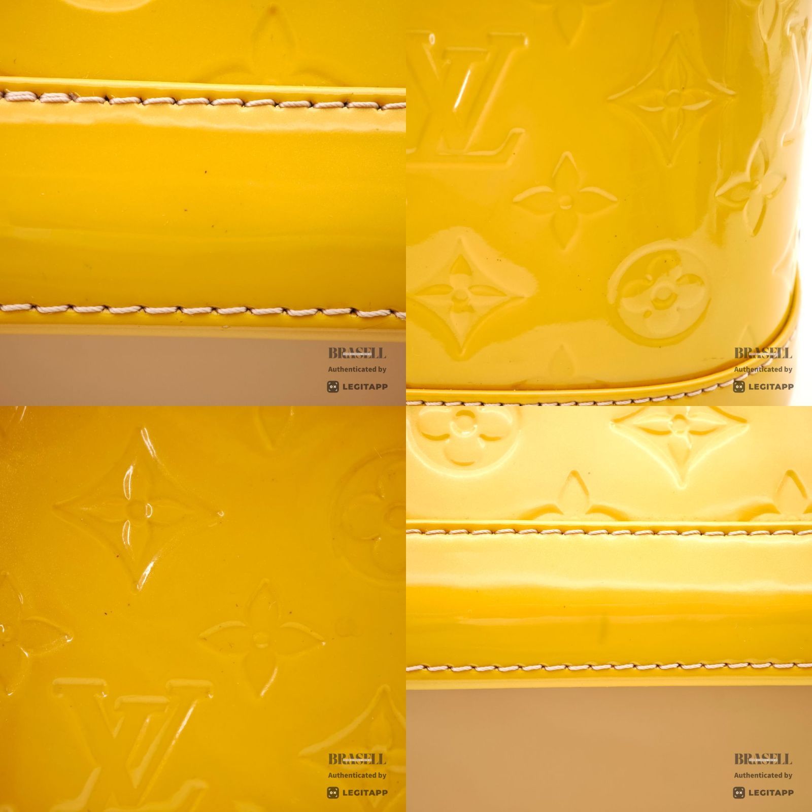 LOUIS VUITTON Vernis Alma PM M91610 Hand Bag Monogram Yellow 【ImportFeeFREE】
