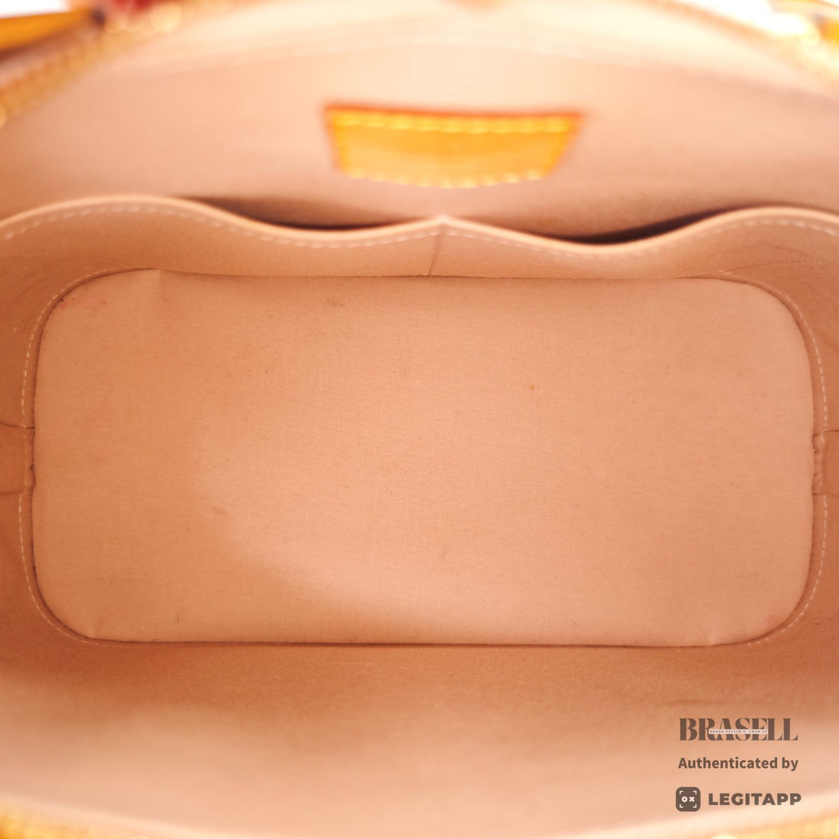 LOUIS VUITTON Vernis Alma PM M91610 Hand Bag Monogram Yellow 【ImportFeeFREE】