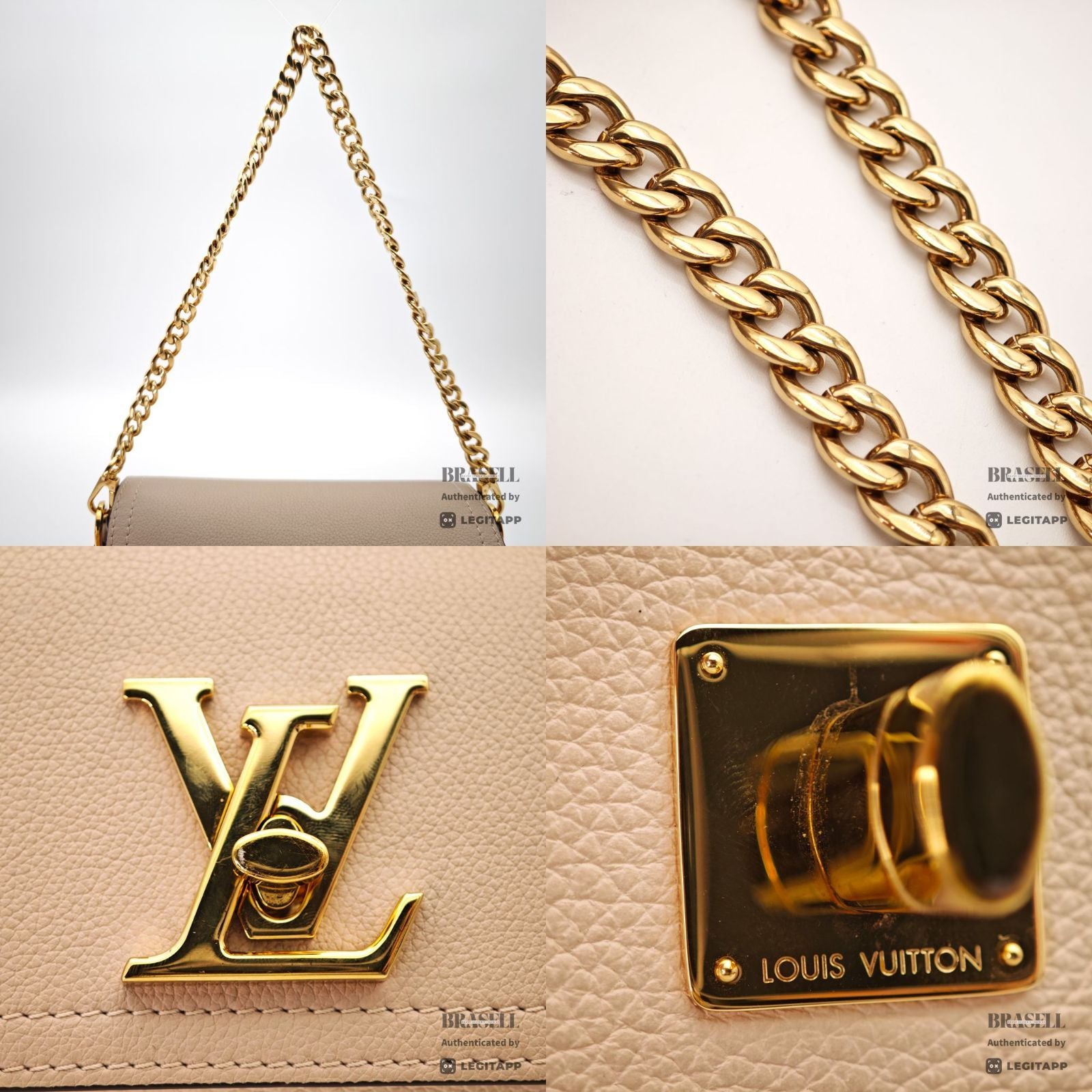 LOUIS VUITTON Lock me Tender Chain 2Way Handbag M58554 Beige 【ImportFeeFREE】