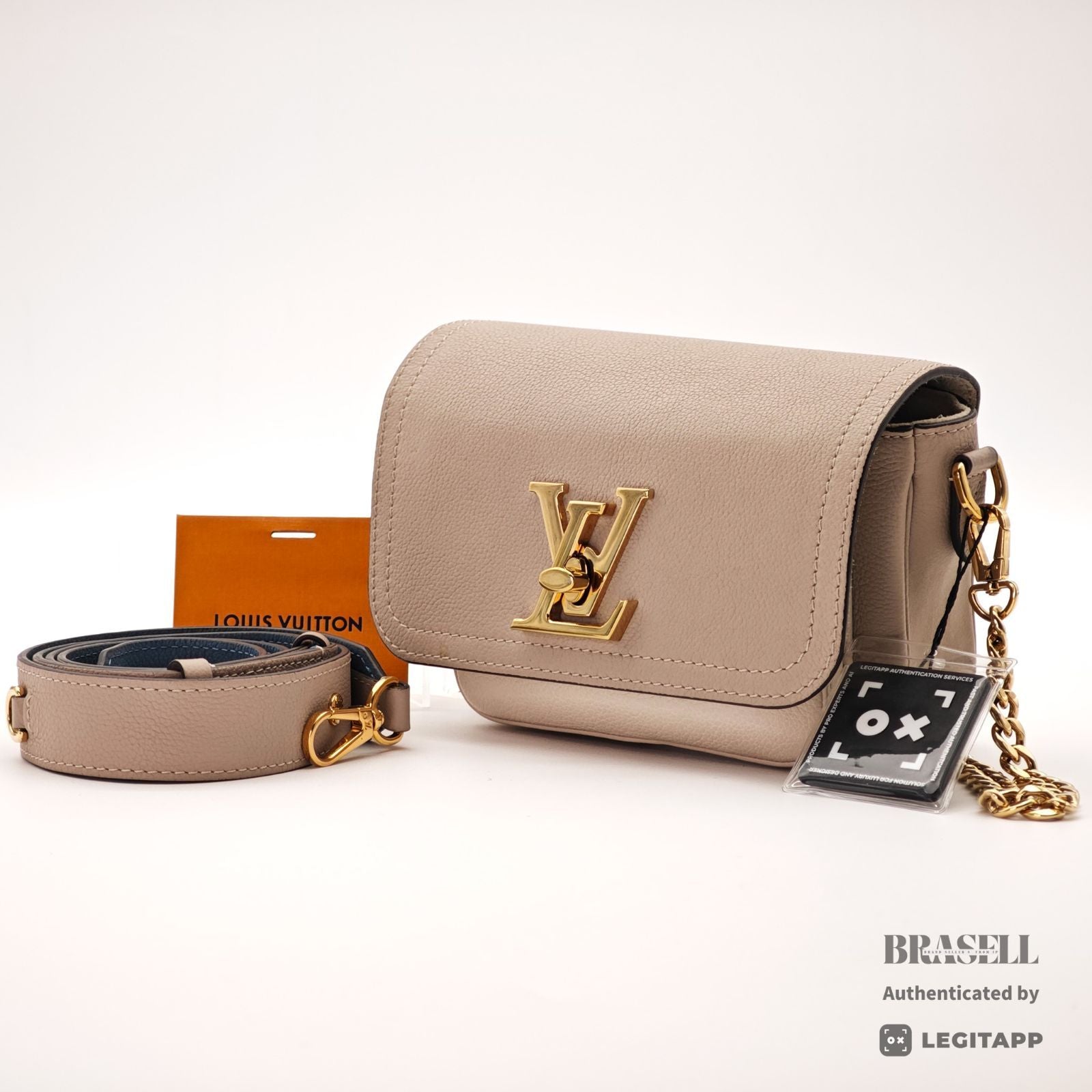 LOUIS VUITTON Lock me Tender Chain 2Way Handbag M58554 Beige 【ImportFeeFREE】