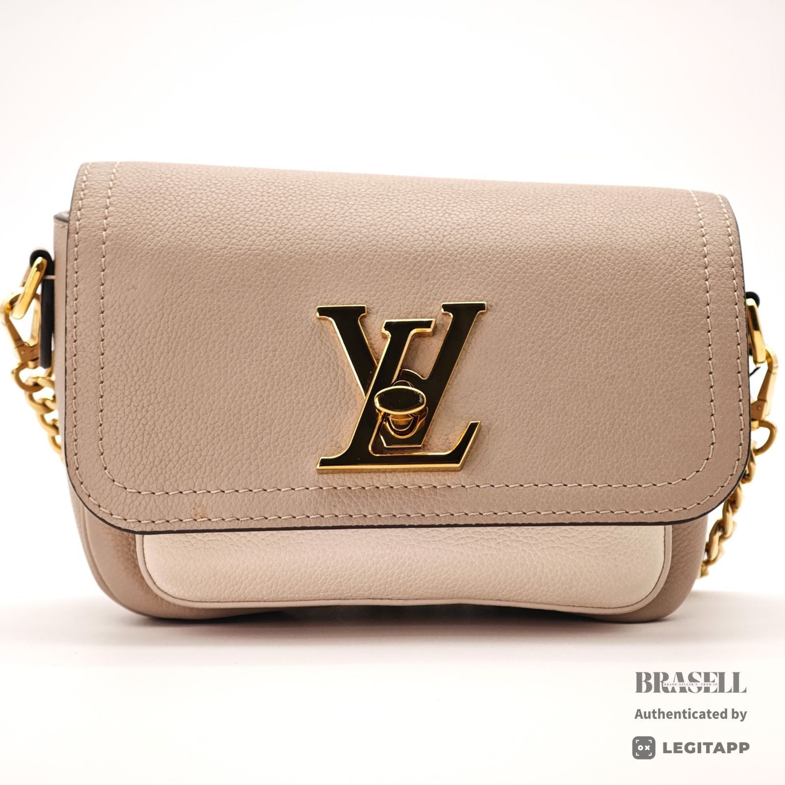 LOUIS VUITTON Lock me Tender Chain 2Way Handbag M58554 Beige 【ImportFeeFREE】