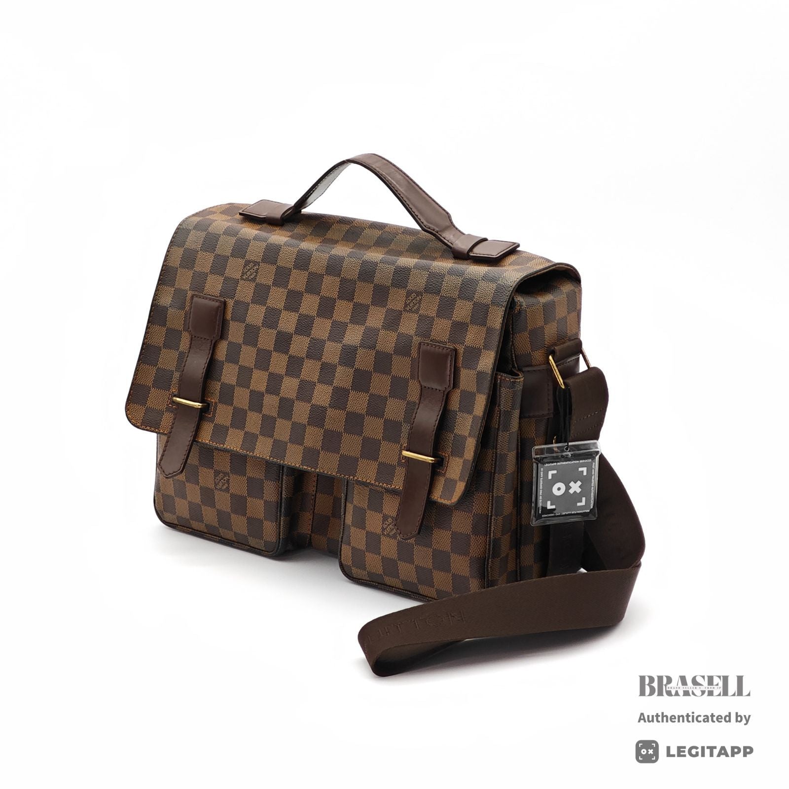 LOUIS VUITTON Damier Broadway 2way Handbag N42270 Brown Canvas 【ImportFeeFREE】