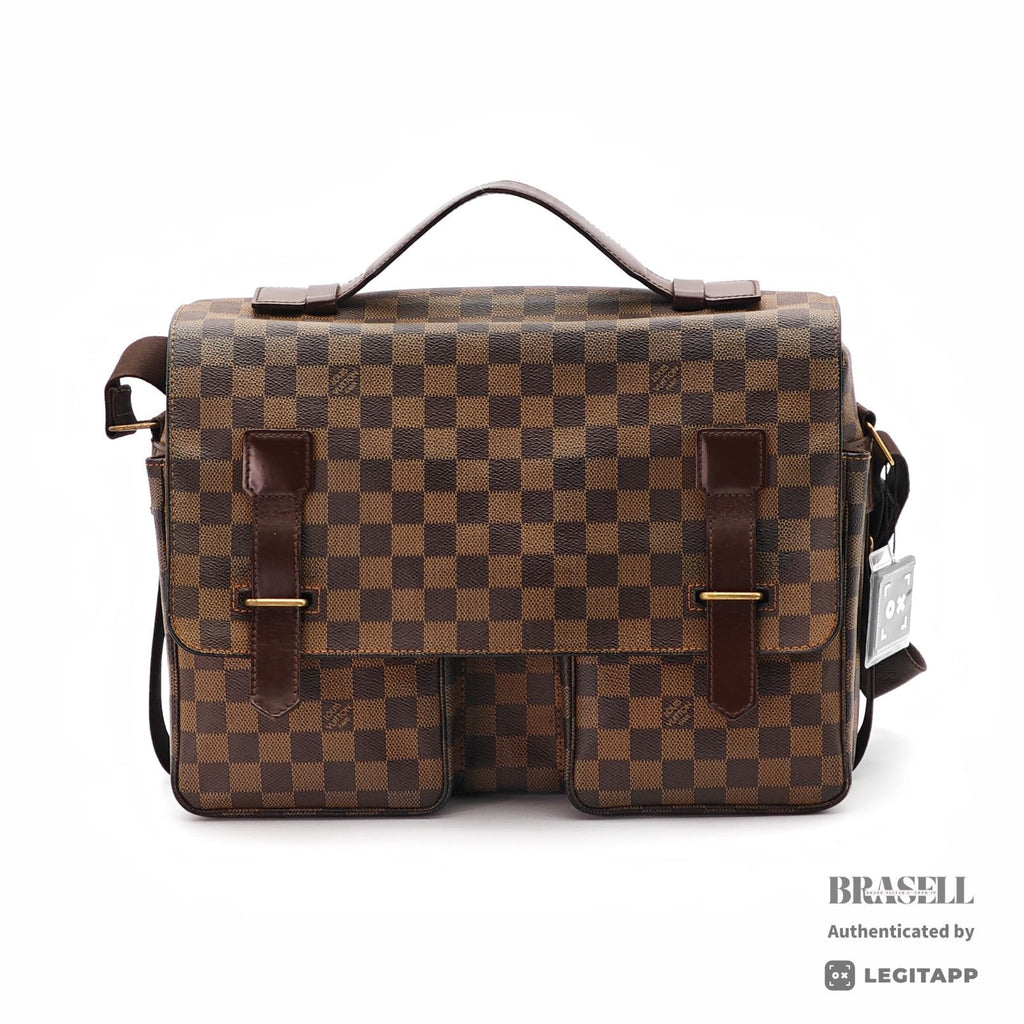 LOUIS VUITTON Damier Broadway 2way Handbag N42270 Brown Canvas 【ImportFeeFREE】