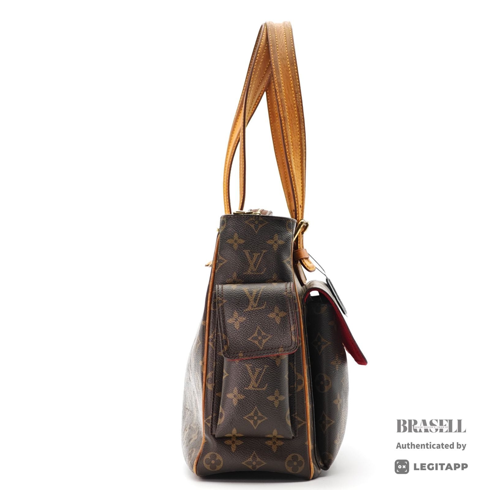LOUIS VUITTON Multiplicite M51162 Large Capacity Handbag Brown 【ImportFeeFREE】