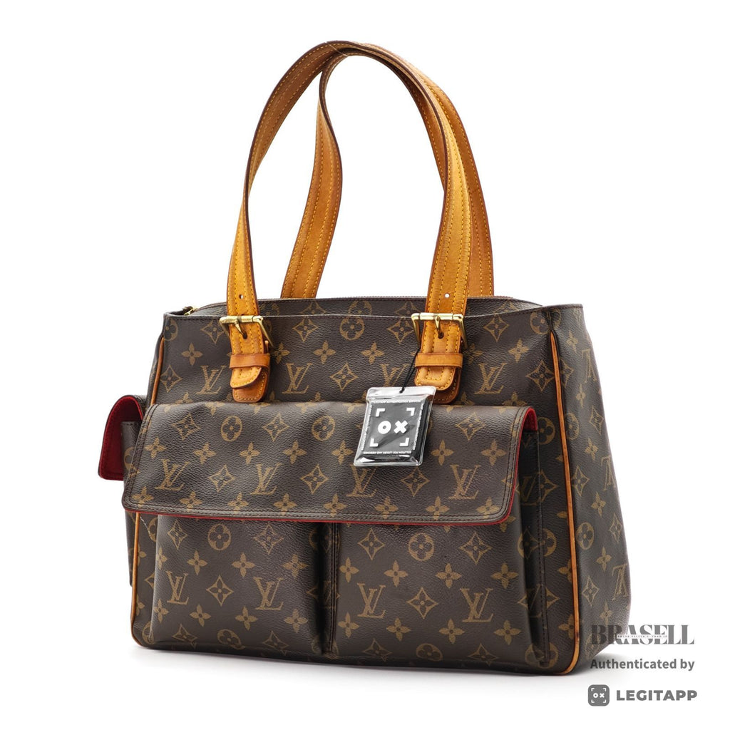 LOUIS VUITTON Multiplicite M51162 Large Capacity Handbag Brown 【ImportFeeFREE】