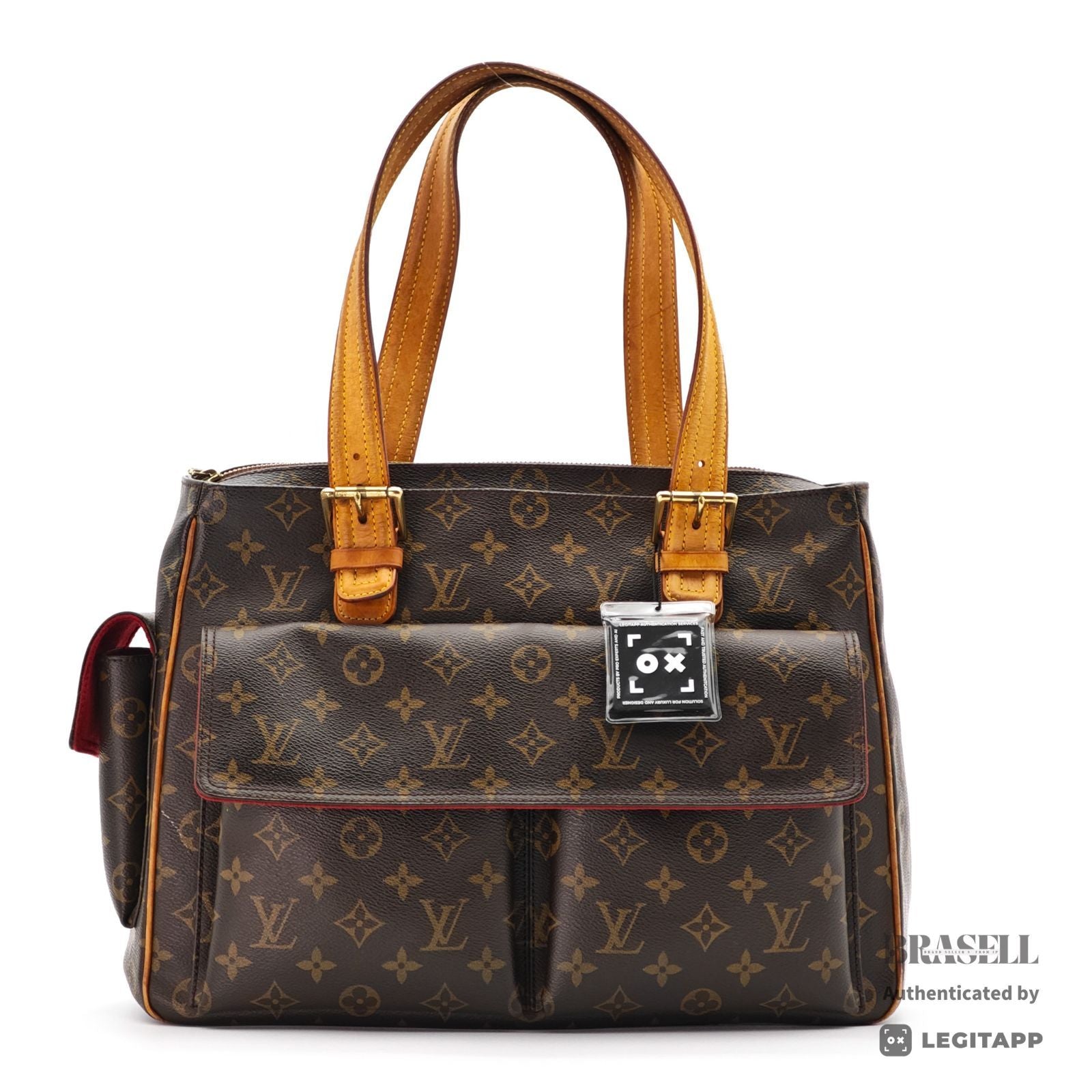 LOUIS VUITTON Multiplicite M51162 Large Capacity Handbag Brown 【ImportFeeFREE】