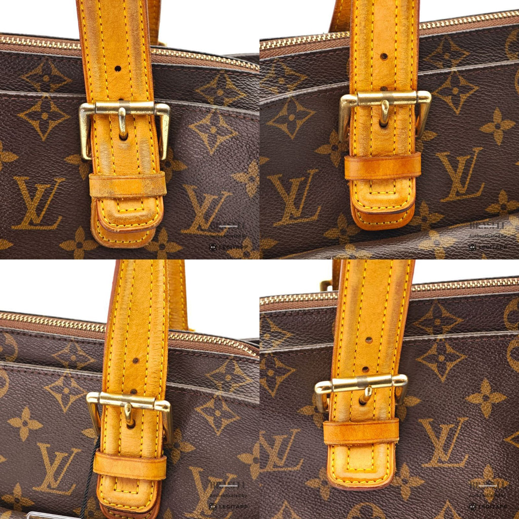 LOUIS VUITTON Multiplicite M51162 Large Capacity Handbag Brown 【ImportFeeFREE】