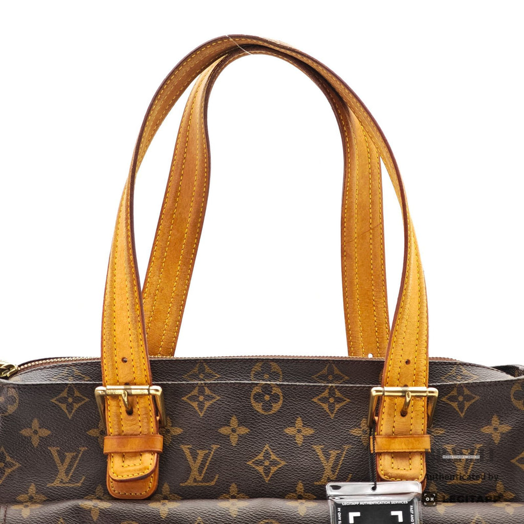 LOUIS VUITTON Multiplicite M51162 Large Capacity Handbag Brown 【ImportFeeFREE】