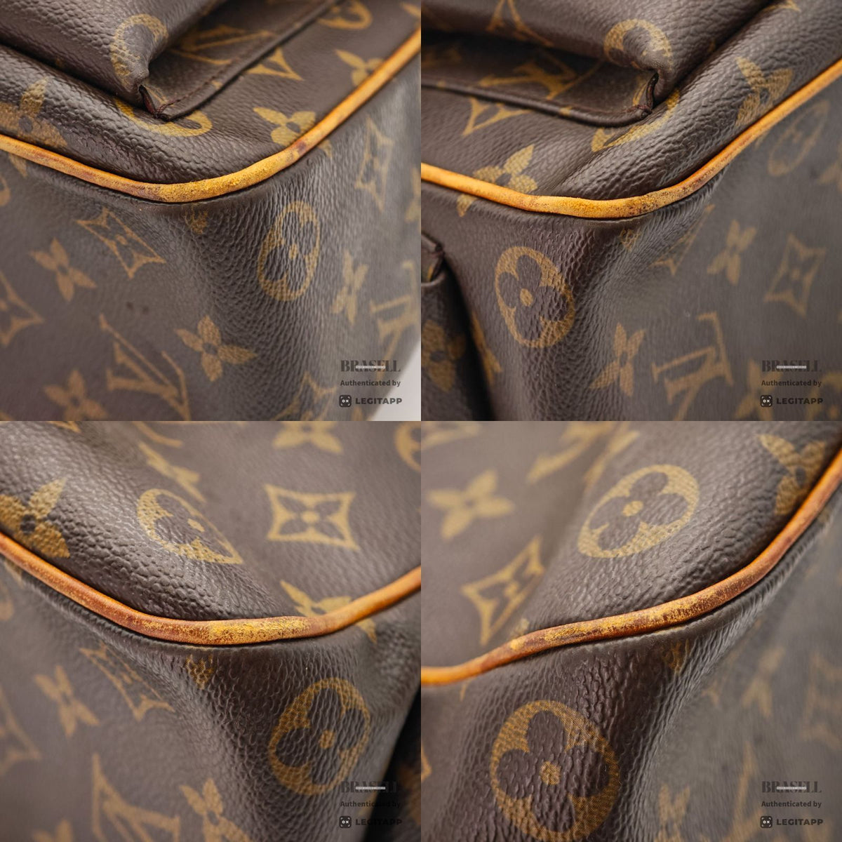 LOUIS VUITTON Multiplicite M51162 Large Capacity Handbag Brown 【ImportFeeFREE】