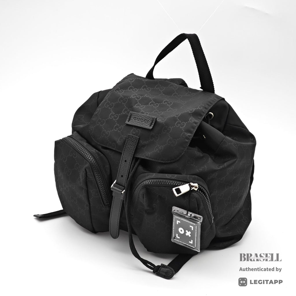 GG Guccissima Light Rucksack - Black [Import Fee-Free]