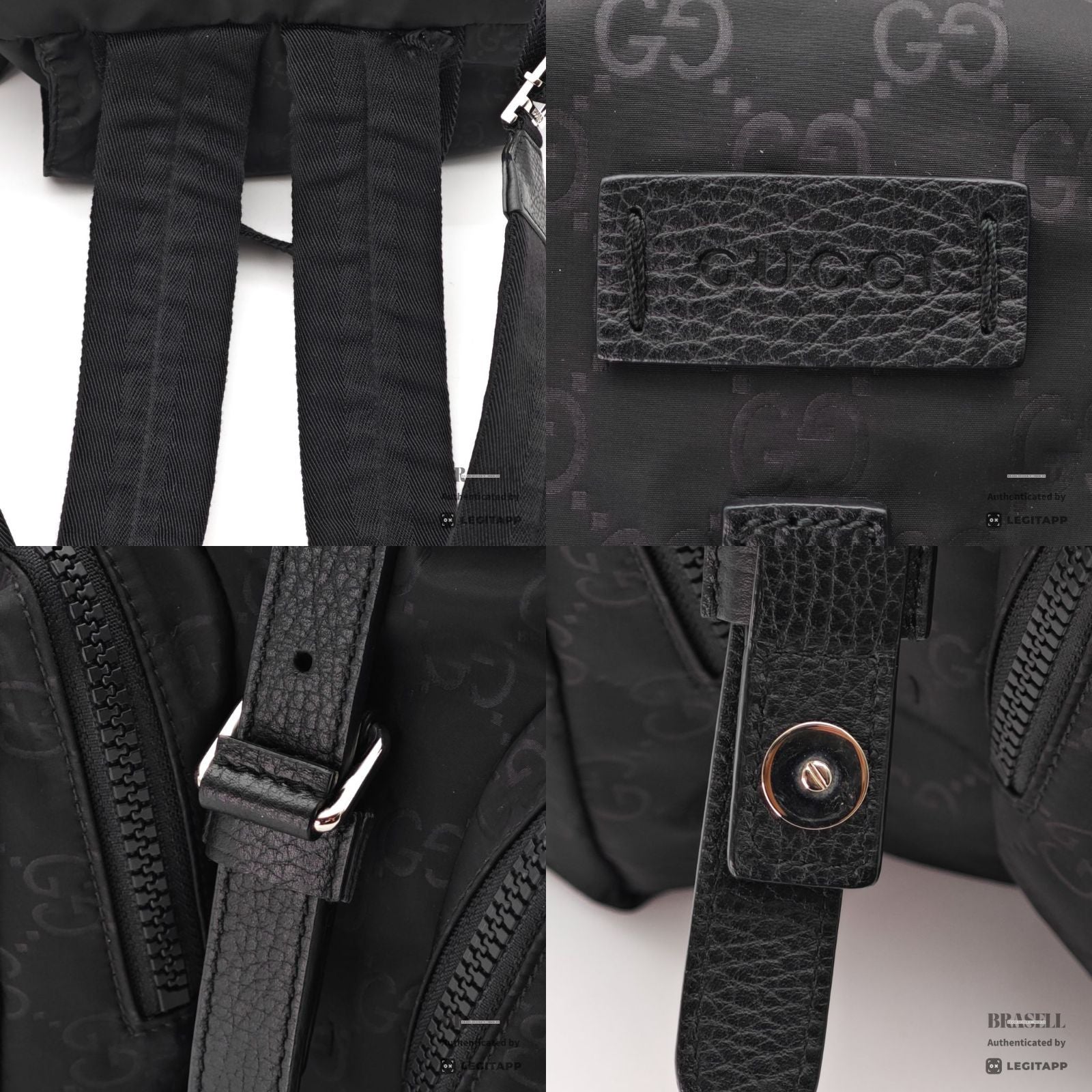 GG Guccissima Light Rucksack - Black [Import Fee-Free]