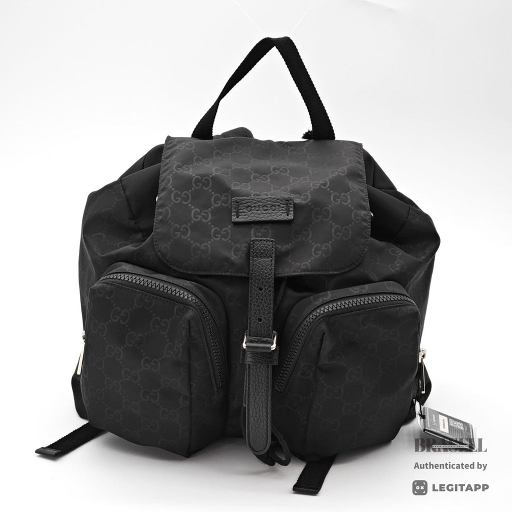 GG Guccissima Light Rucksack - Black [Import Fee-Free]