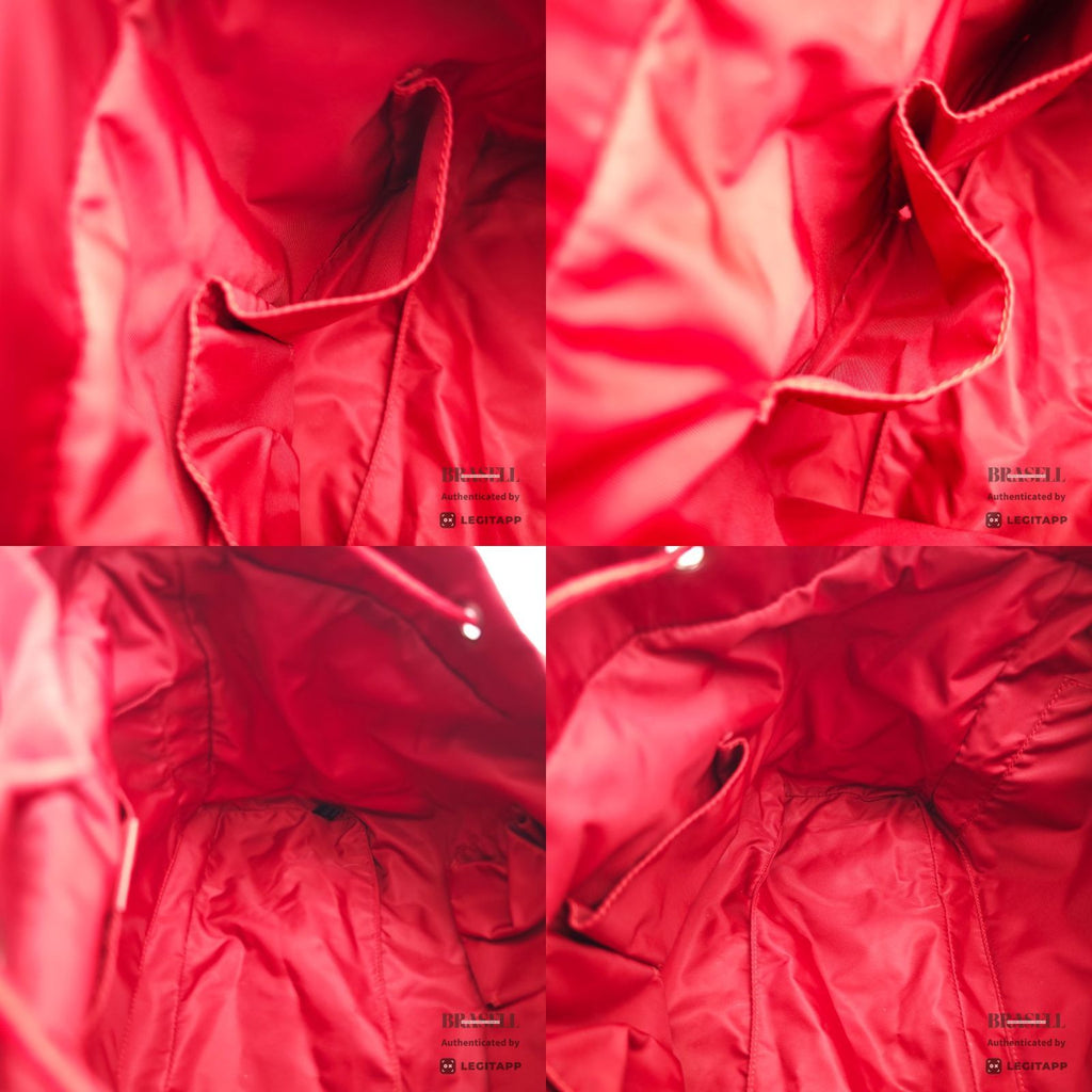 GUCCI GG Nylon Backpack Day Bag Rucksack 510343 Red 【ImportFeeFREE】